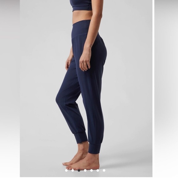 Athleta Salutation Jogger Powervita Navy Blue 1X 531288 High Rise Leggings - Picture 2 of 11